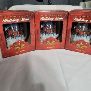 Collectible Anheuser Busch Holliday Stein 2005 NIB with Certificates